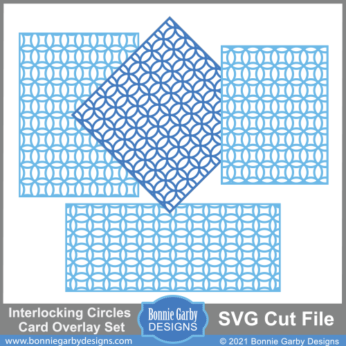 Interlocking Circles Card Overlay Set SVG Cut Files